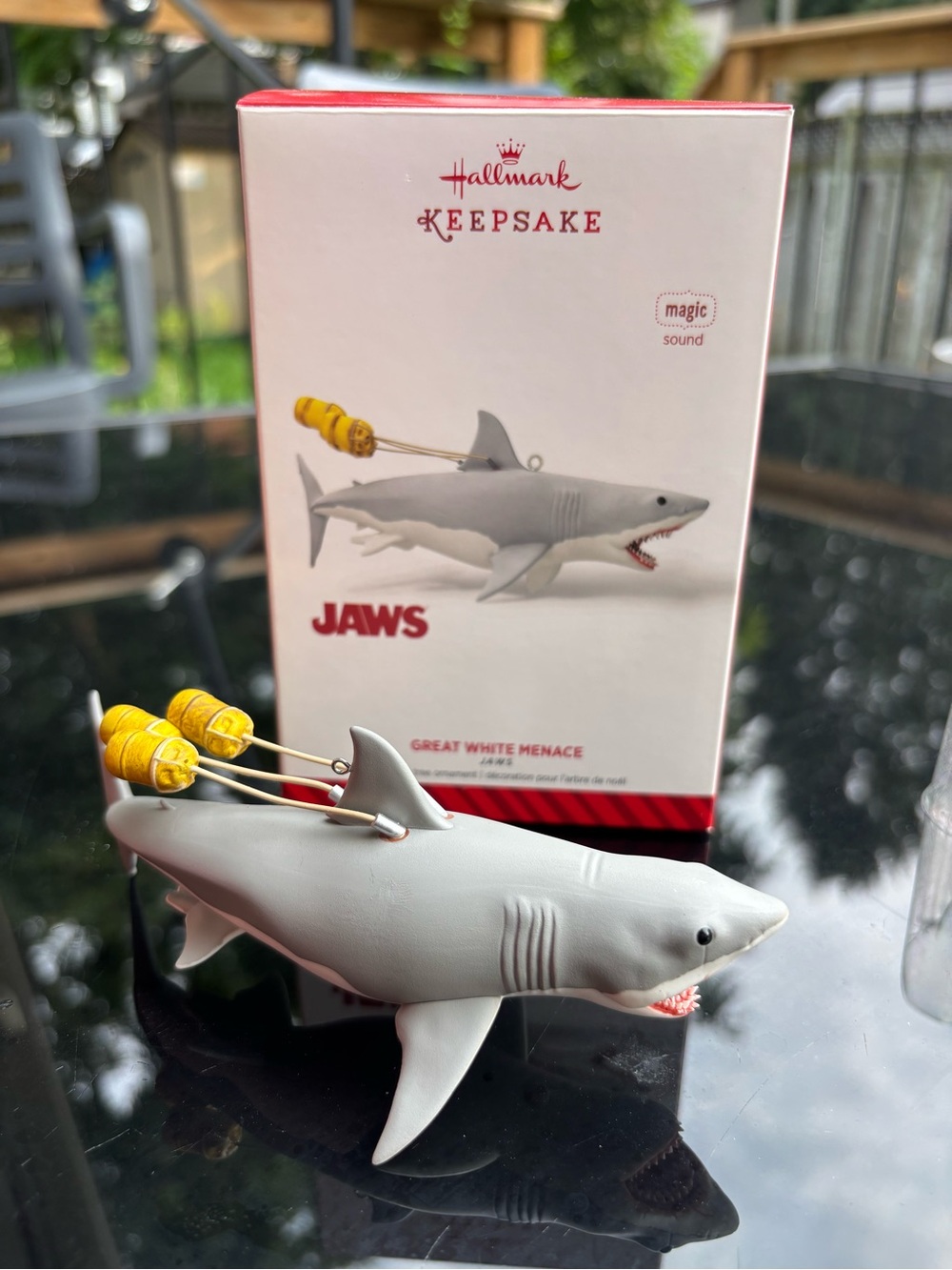 Rare 2014 Hallmark Keepsake JAWS.
Great White Menace Ornament